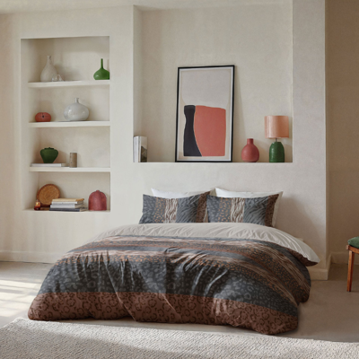 Dekbedovertrek Animal Stripes - Tweepersoons (200x200 Cm) - Beige Microvezel - - Byrklund - Dekbed-Discounter.nl