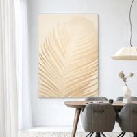 Urban Cotton Wandkleed 'Feuille' 145 x 190cm in Frame - black