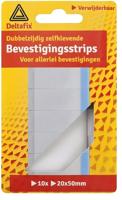 Strips verwijderb 20x50mm wit 10st - Deltafix