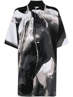 Stella McCartney graphic-print short-sleeve polo shirt - Noir - thumbnail