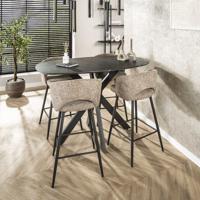 LifestyleFurn Deens Ovale Bartafel 'Kora' Keramiek look, 140 x 80cm LifestyleFurn Deens Ovale Bartafel 'Kora' Keramiek look, 140 x 80cm