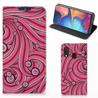 Samsung Galaxy A20e Bookcase Swirl Pink