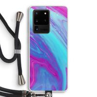 Zweverige regenboog: Samsung Galaxy S20 Ultra Transparant Hoesje met koord
