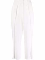 Balmain pantalon plissé à taille haute - Blanc