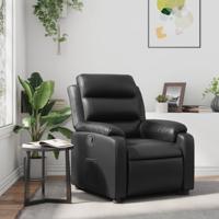 Fauteuil verstelbaar kunstleer zwart