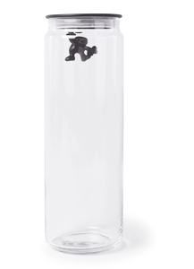 A DI ALESSI - GIANNI - Voorraadpot 10,5x30,5cm zwart