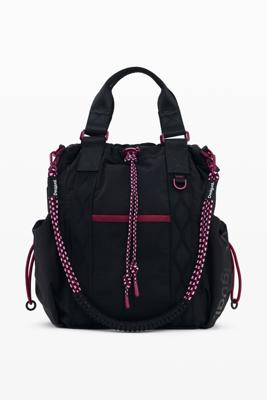 Middelgrote zwarte rugzak - BLACK - U