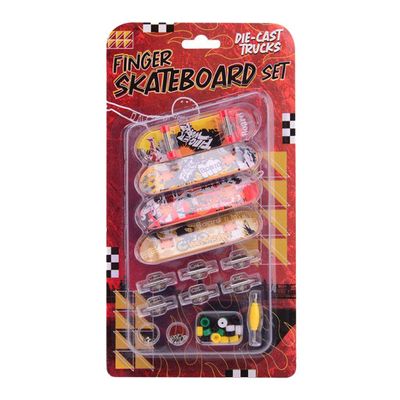 Johntoy vingerskateboard set, 4dlg.