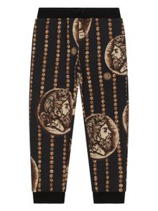 Dolce & Gabbana Kids pantalon de jogging à imprimé graphique - Noir