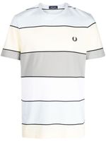 Fred Perry t-shirt rayé à logo brodé - Bleu