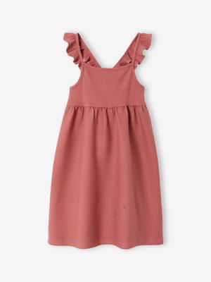 Meisjesjurk zonder mouwen oudroze Meisjesjurk zonder mouwen oudroze