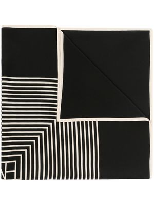 TOTEME foulard à rayures - Noir
