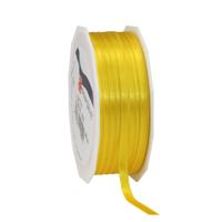 Cadeaulint Satijn - 0.6 cm x 50 meter - Geel - cadeaus inpakken - sierlint