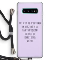 Zelfvertrouwen: Samsung Galaxy S10 Plus Transparant Hoesje met koord