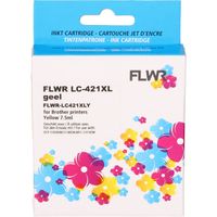 FLWR Brother LC-421XL geel cartridge