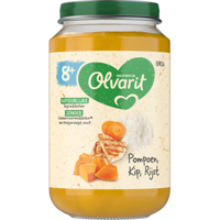 Olvarit 8+ Maanden Pompoen Kip Rijst 200g bij Jumbo