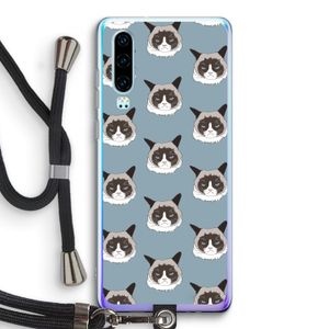 It's a Purrr Case: Huawei P30 Transparant Hoesje met koord