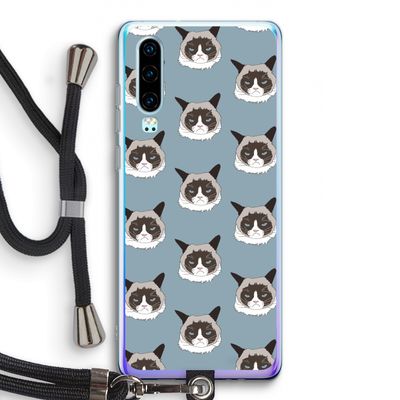 It's a Purrr Case: Huawei P30 Transparant Hoesje met koord
