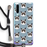 It's a Purrr Case: Huawei P30 Transparant Hoesje met koord