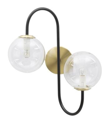 WANDLAMP IJZER ZWART CM 36x24x45