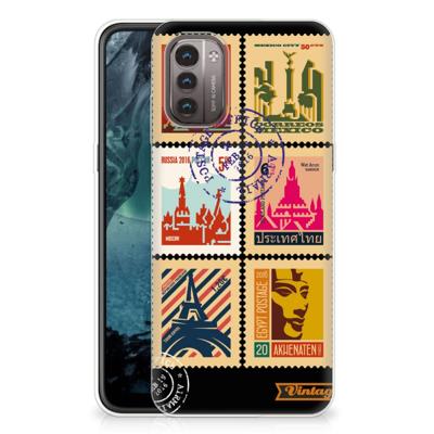 Nokia G21 | G11 | Silliconen Back Cover | Postzegels