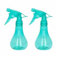 Plasticforte Waterverstuivers - spuitflessen - 2x stuks - 250 ml - groen - Plantenspuiten