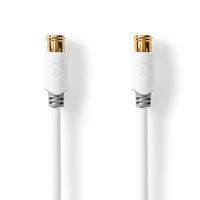 Nedis F Quick-F Quick Cables | F-Male Quick naar F-Male Quick | 5 m | Wit | 1 stuks - CSBW41300WT50 CSBW41300WT50 Nedis F Quick-F Quick Cables | F-Male Quick naar F-Male Quick | 5 m | Wit | 1 stuks - CSBW41300WT50 CSBW41300WT50