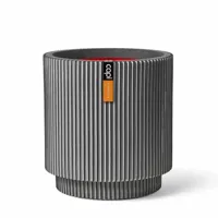 Capi nature groove nl cilinder vaas 44x46 cm antraciet