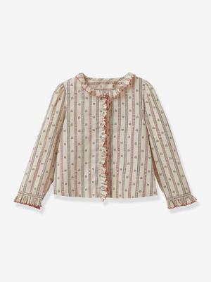 Bedrukte blouse voor meisjes CYRILLUS marineblauw