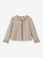 Bedrukte blouse voor meisjes CYRILLUS marineblauw