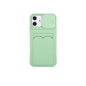 iPhone 7 hoesje - Backcover - Pasjeshouder - Portemonnee - Camerabescherming - TPU - LichtGroen