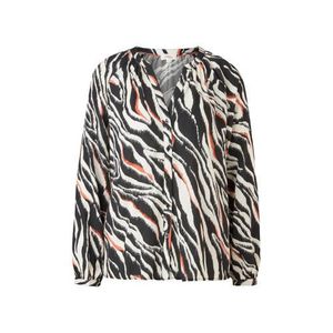 s.Oliver blouse met zebraprint zwart/ecru