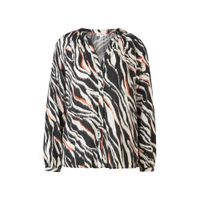 s.Oliver blouse met zebraprint zwart/ecru - thumbnail