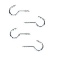 20x Schroefhaken / ophanghaken staal verzinkt met houtdraad L8 x D2 cm 20x Schroefhaken / ophanghaken staal verzinkt met houtdraad L8 x D2 cm