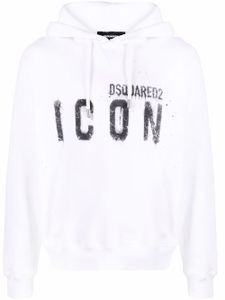 DSQUARED2 hoodie à logo imprimé - Blanc