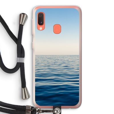 Water horizon: Samsung Galaxy A20e Transparant Hoesje met koord