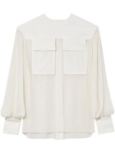 Proenza Schouler blouse plissée à manches longues - Blanc