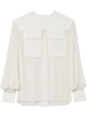 Proenza Schouler blouse plissée à manches longues - Blanc