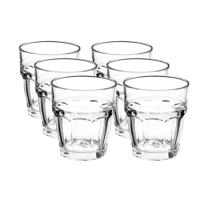 Bormioli Rocco Drinkglazen/waterglazen - 6x - transparant - 270 ml - Rock Bar style