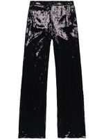 Nili Lotan pantalon évasé à sequins - Noir