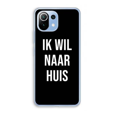 Ik wil naar huis - Zwart: Xiaomi Mi 11 Lite Transparant Hoesje