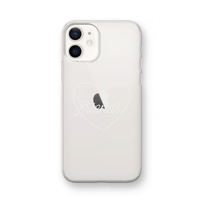 Friends heart pastel: iPhone 12 mini Transparant Hoesje