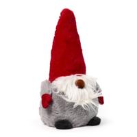 Puckator Deurstopper Kabouter - 1.2 kg - rood/wit - knuffeldier - H32 cm - deurstop