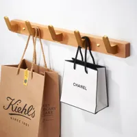 SARIHOSY Luxe Zwarte Houten Wandkapstok SARIHOSY Luxe Zwarte Houten Wandkapstok