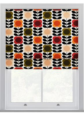 Orla Kiely - Vouwgordijnen - Vlek Bloemstengel Tomaat & Roze