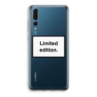 Limited edition: Huawei P20 Pro Transparant Hoesje