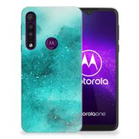 Hoesje maken Motorola One Macro Painting Blue