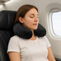 Hoofdkussen met kussen Zwart 27 x 27 x 8 cm Fluweel