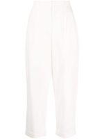 izzue pantalon court à taille élastiquée - Blanc