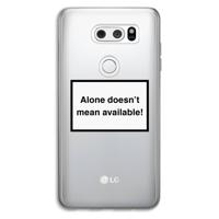 Alone: LG V30 Transparant Hoesje